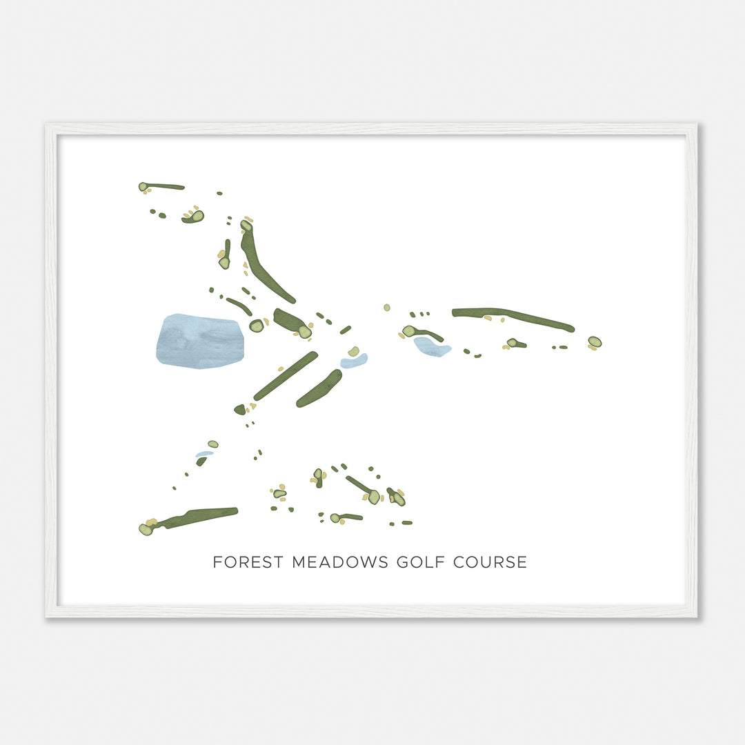 Print of Forest Meadows Golf Course Modern Map