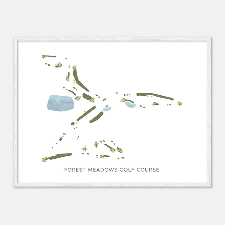 Print of Forest Meadows Golf Course Modern Map