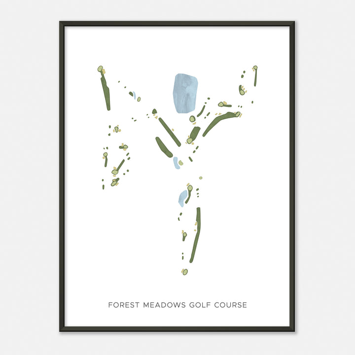 Print of Forest Meadows Golf Course Modern Map