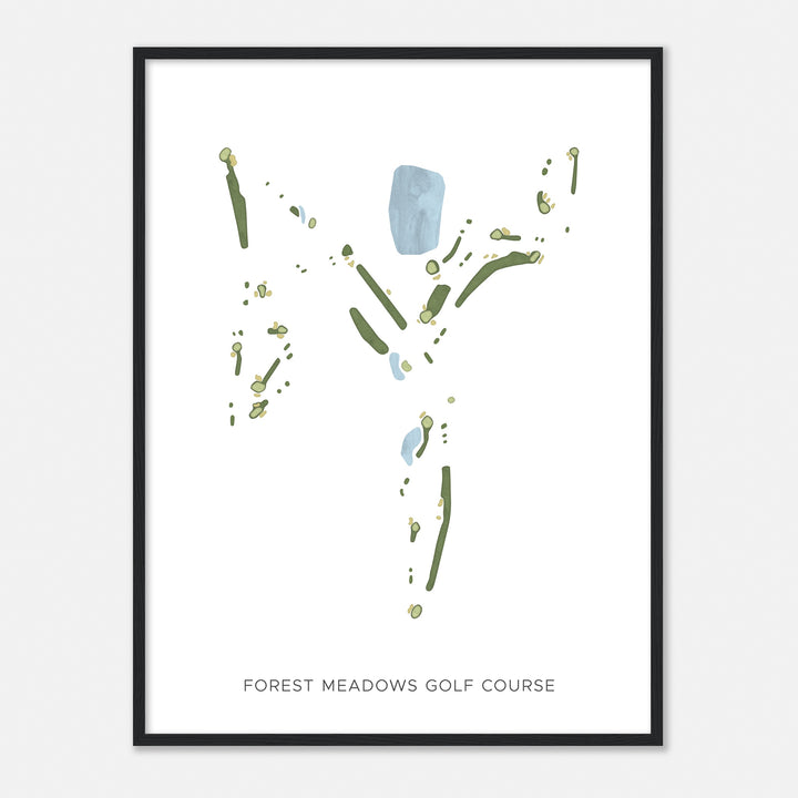 Print of Forest Meadows Golf Course Modern Map