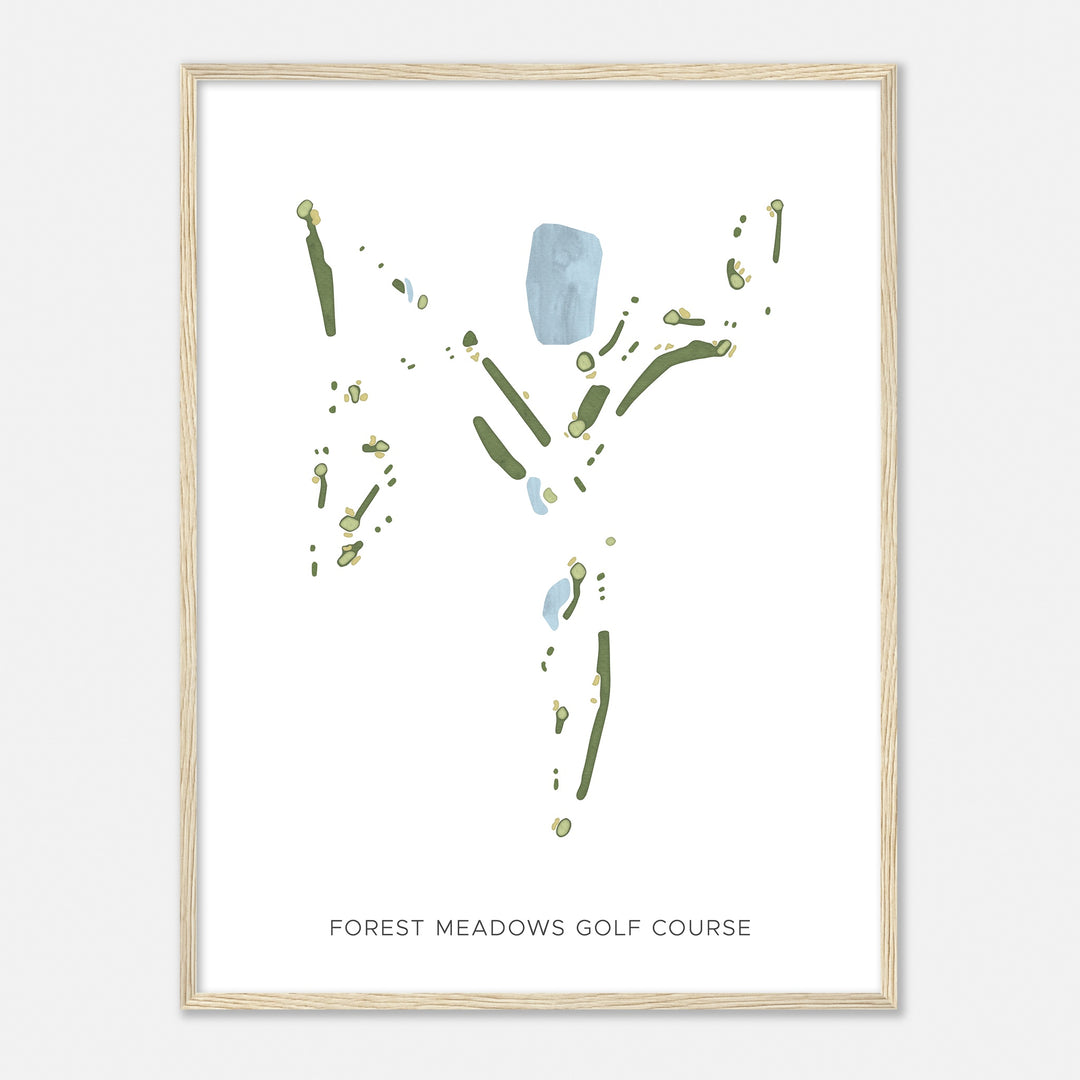 Print of Forest Meadows Golf Course Modern Map