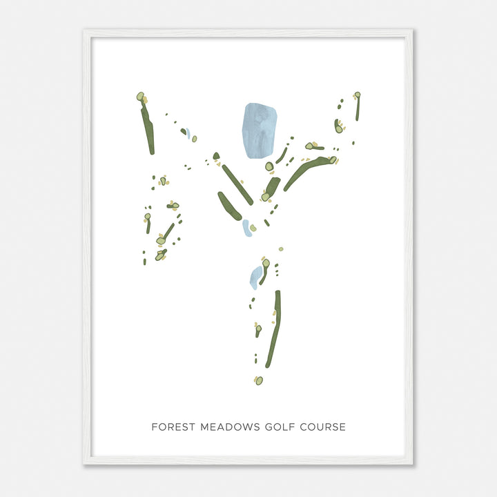 Print of Forest Meadows Golf Course Modern Map
