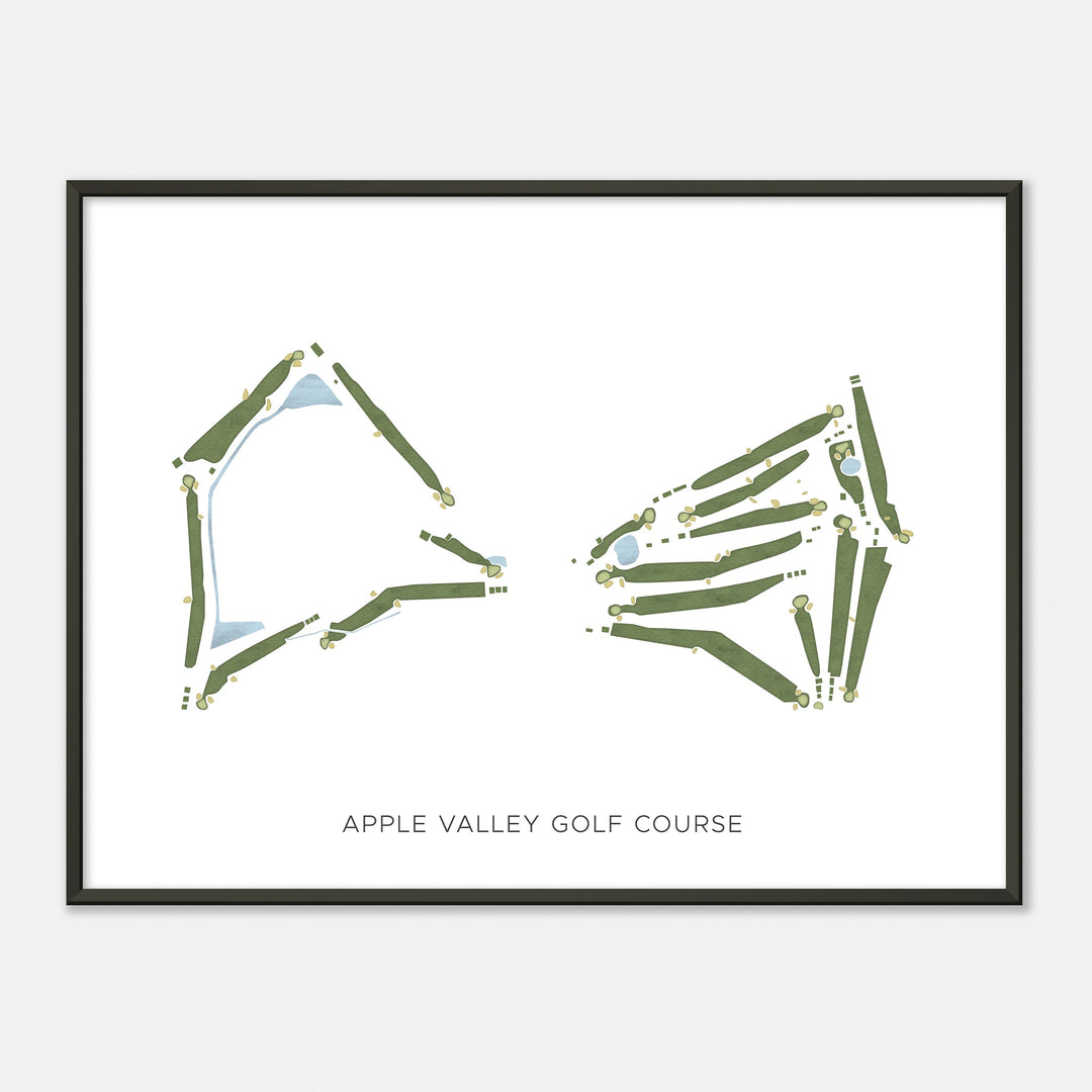 Print of Apple Valley Golf Course Modern Map