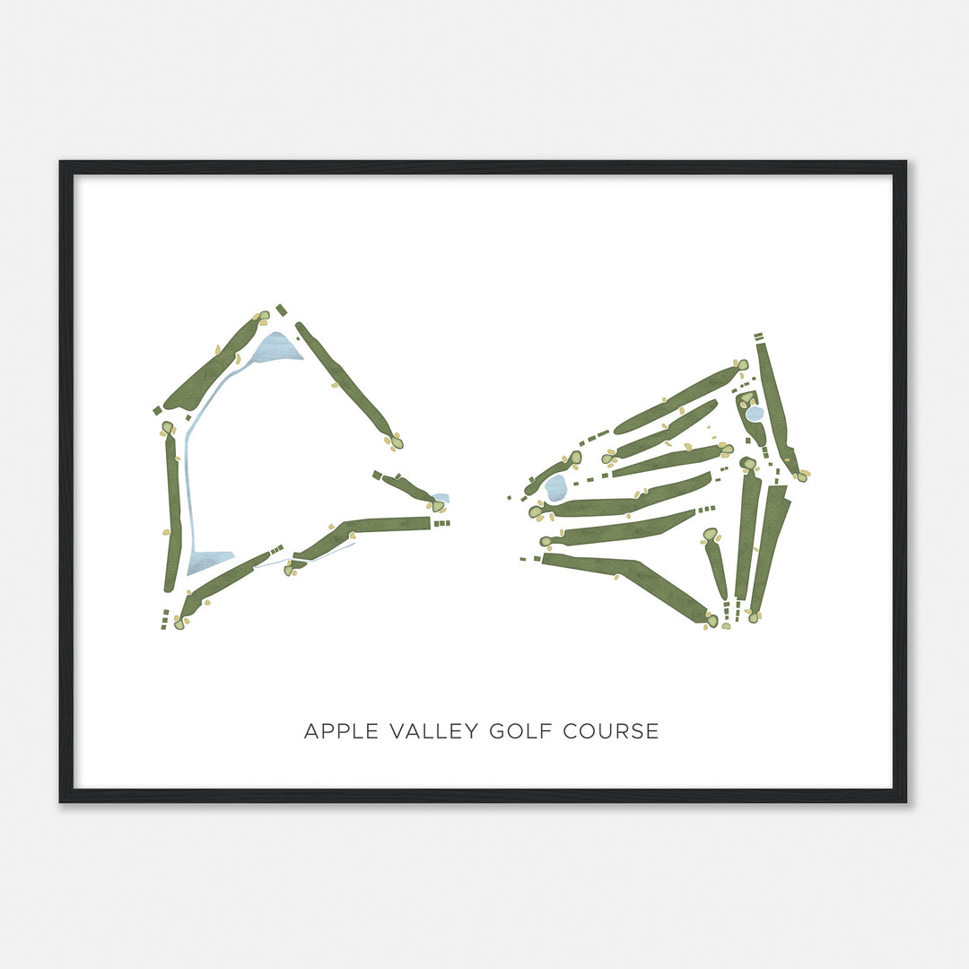 Print of Apple Valley Golf Course Modern Map