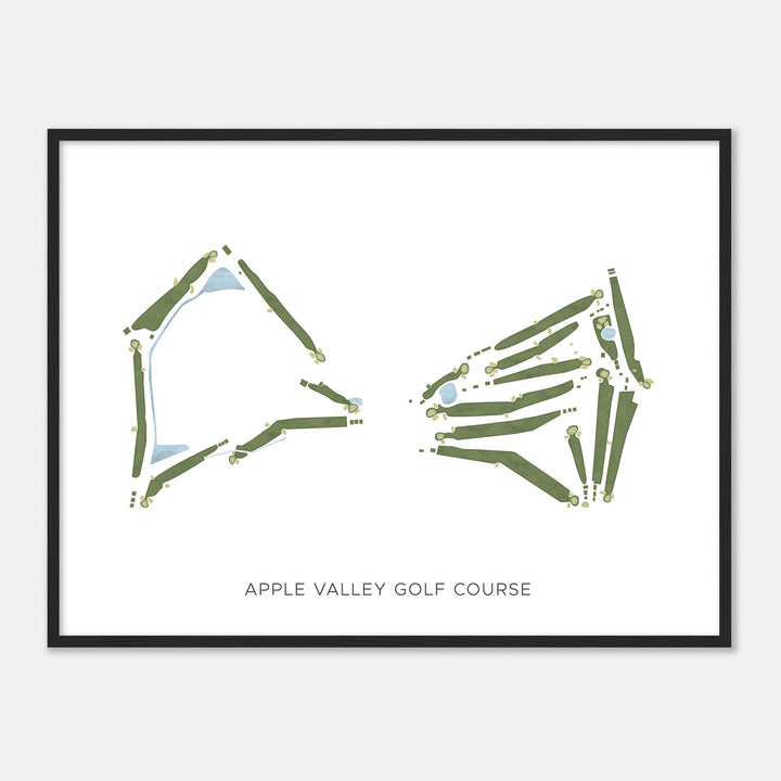 Print of Apple Valley Golf Course Modern Map