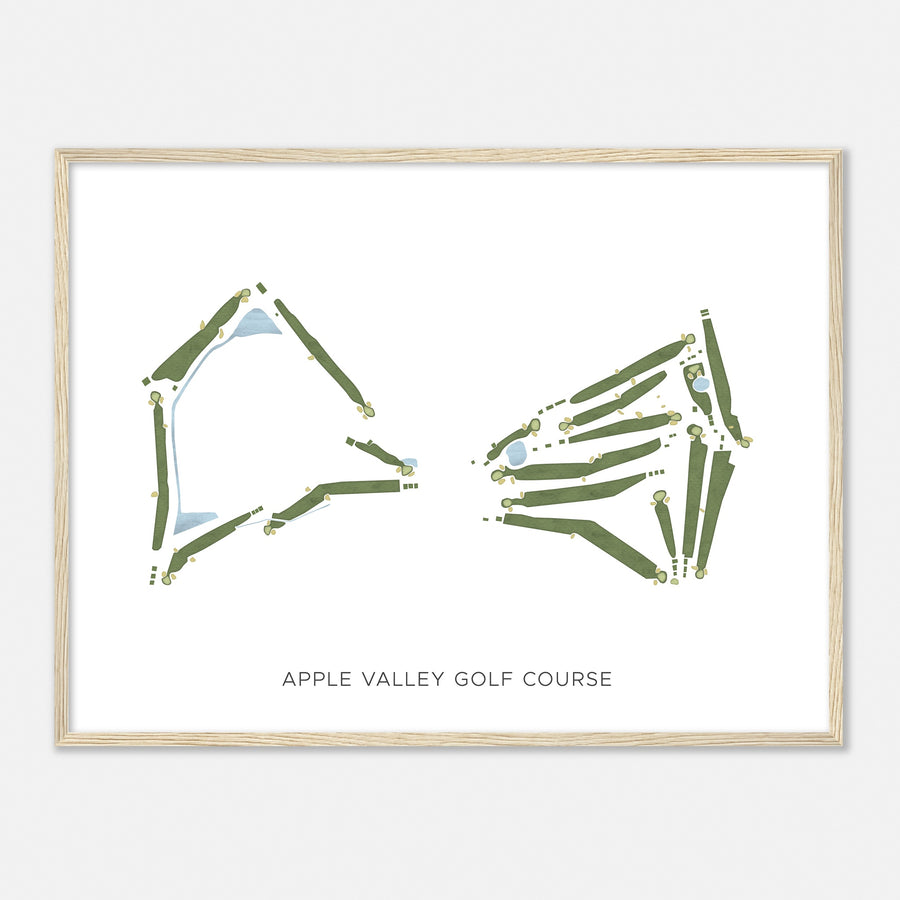 Print of Apple Valley Golf Course Modern Map