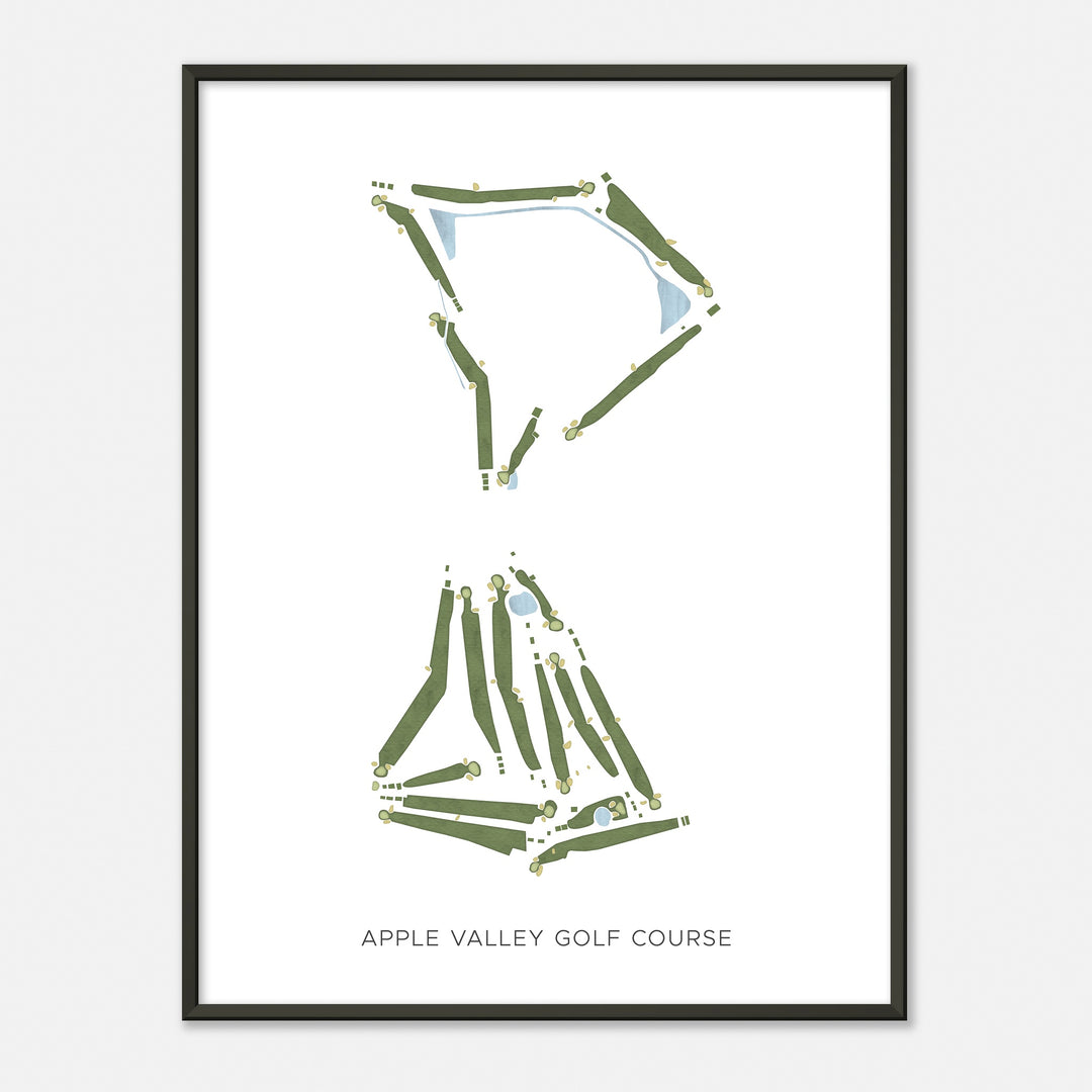 Print of Apple Valley Golf Course Modern Map