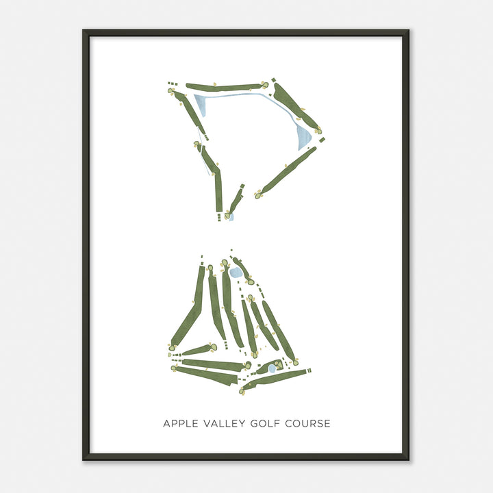 Print of Apple Valley Golf Course Modern Map