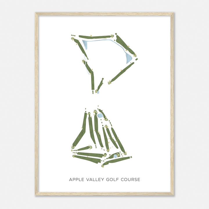 Print of Apple Valley Golf Course Modern Map