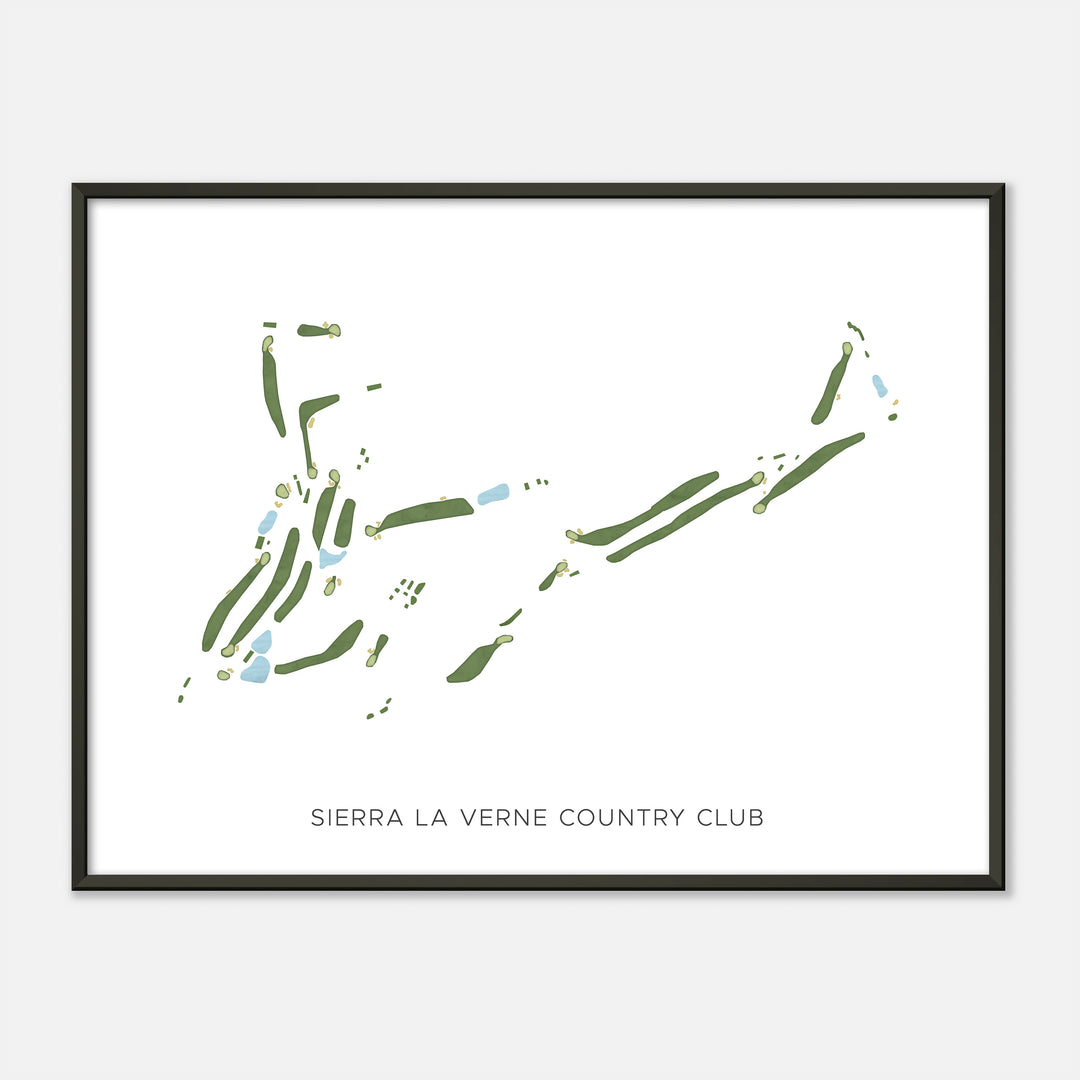 Print of Sierra La Verne Country Club Modern Map