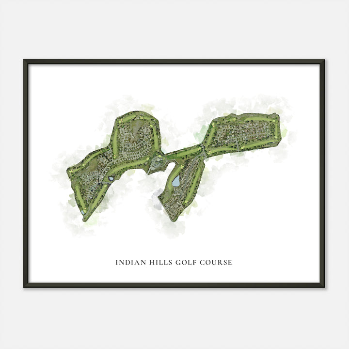 Print of Indian Hills Golf Course Classic Map
