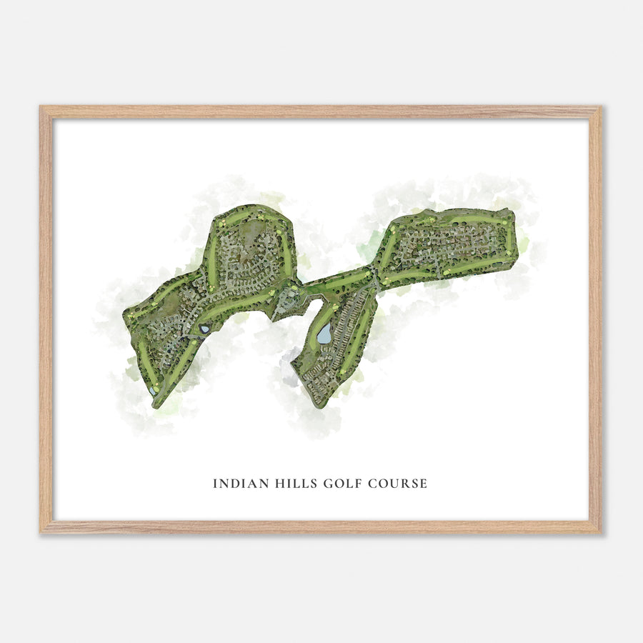 Print of Indian Hills Golf Course Classic Map