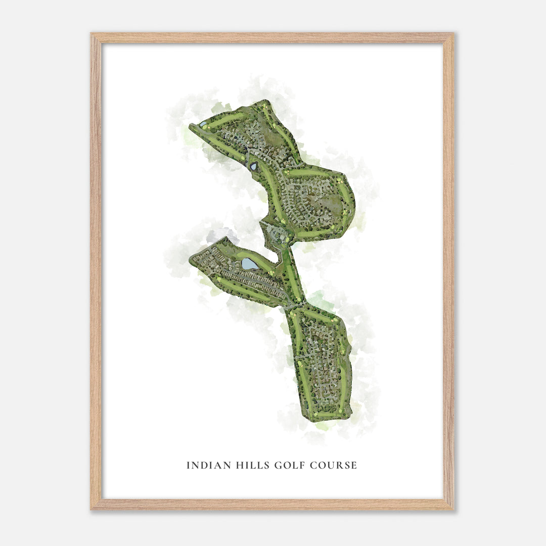 Print of Indian Hills Golf Course Classic Map