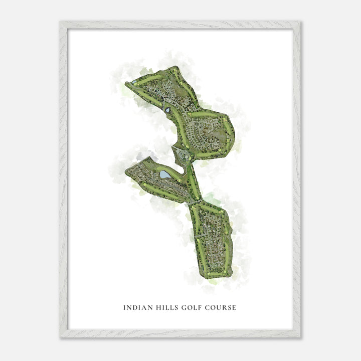Print of Indian Hills Golf Course Classic Map