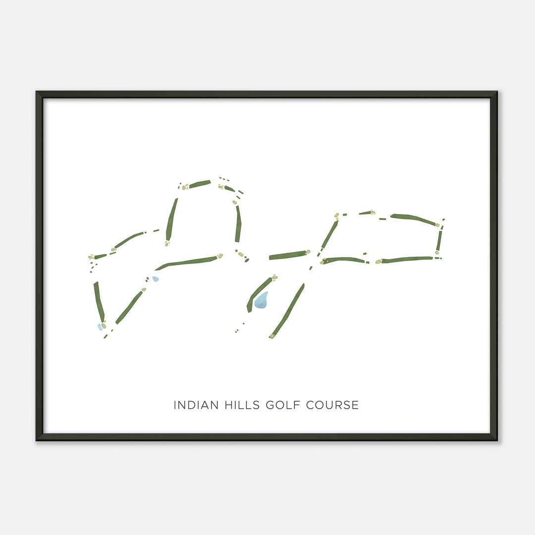 Print of Indian Hills Golf Course Modern Map