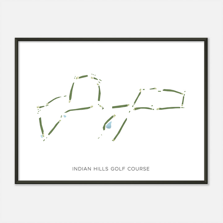 Print of Indian Hills Golf Course Modern Map