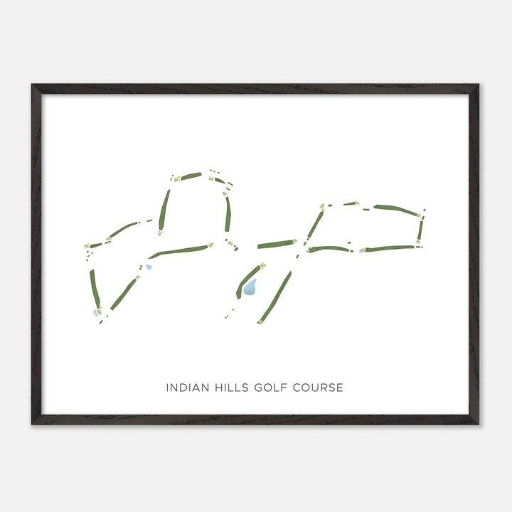 Print of Indian Hills Golf Course Modern Map