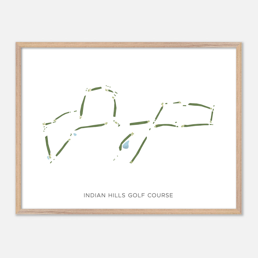 Print of Indian Hills Golf Course Modern Map