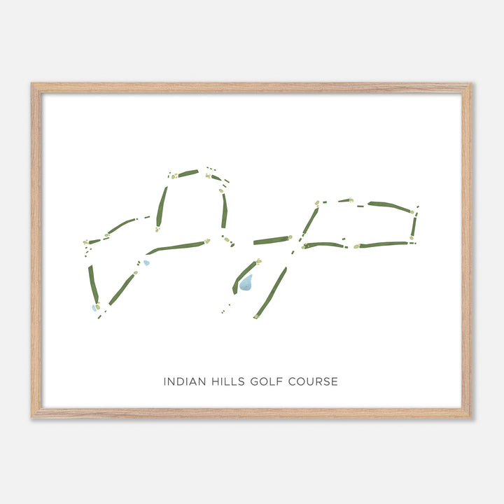 Print of Indian Hills Golf Course Modern Map