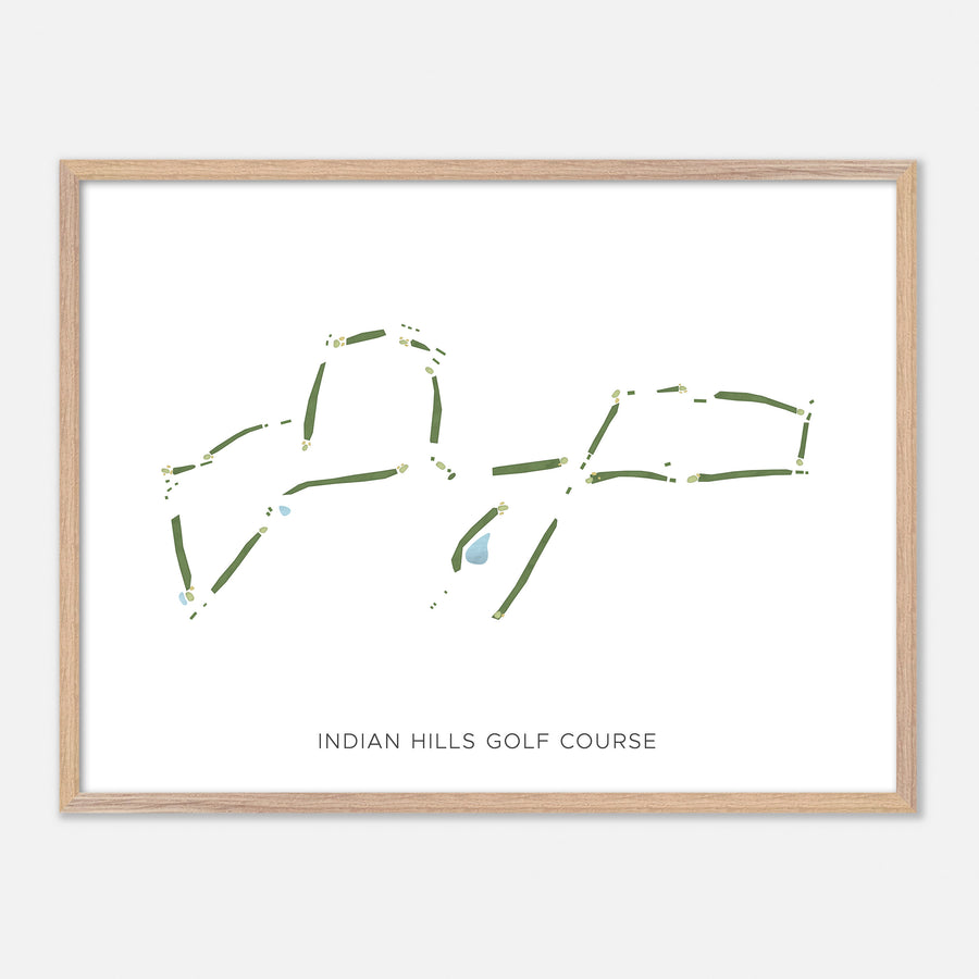 Print of Indian Hills Golf Course Modern Map