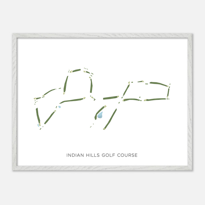 Print of Indian Hills Golf Course Modern Map