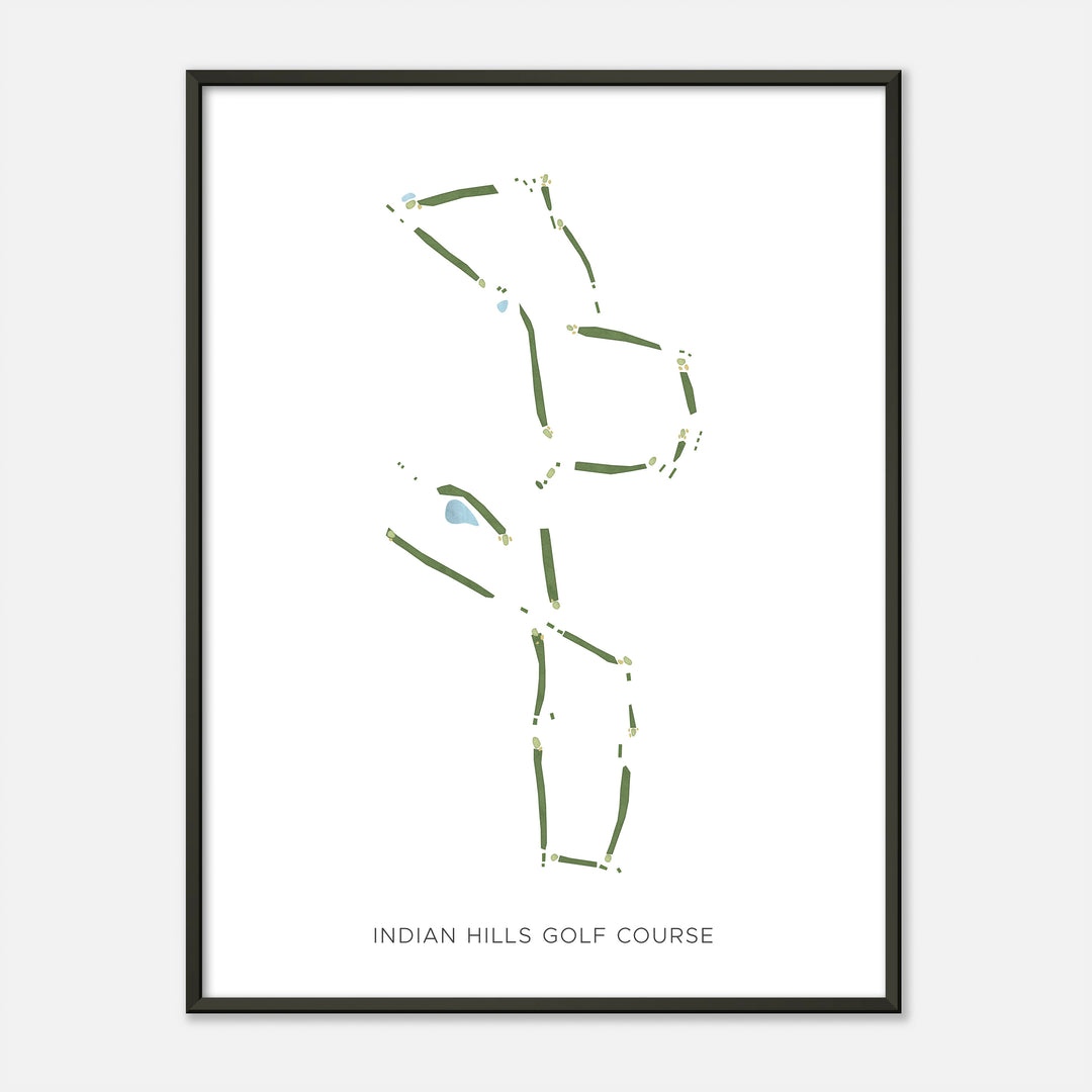 Print of Indian Hills Golf Course Modern Map