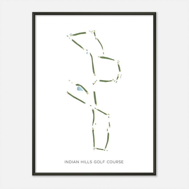 Print of Indian Hills Golf Course Modern Map