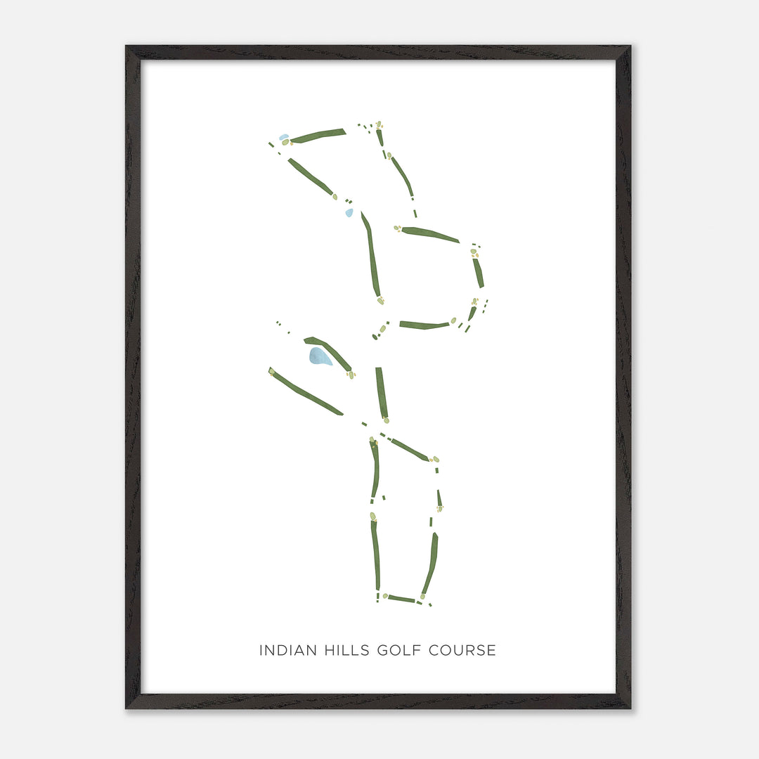 Print of Indian Hills Golf Course Modern Map