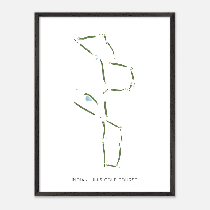 Print of Indian Hills Golf Course Modern Map
