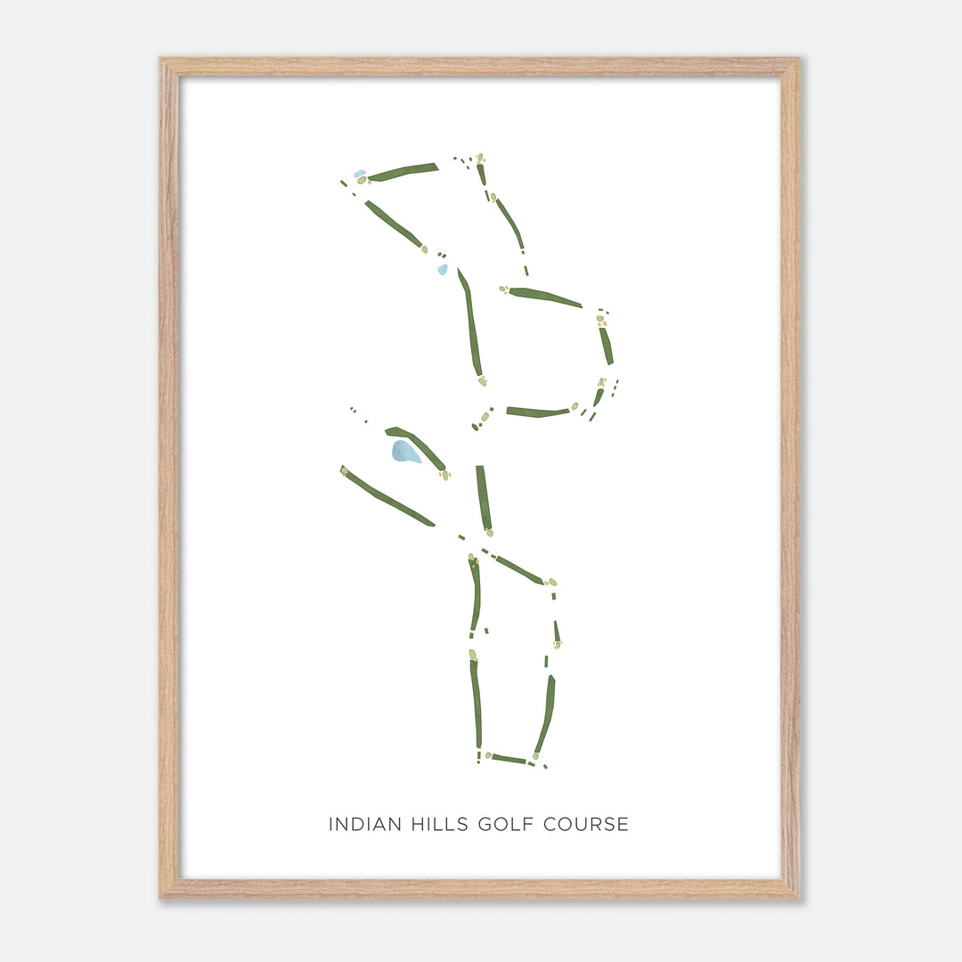 Print of Indian Hills Golf Course Modern Map