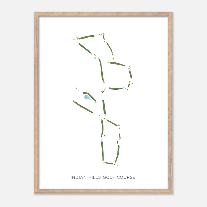 Print of Indian Hills Golf Course Modern Map