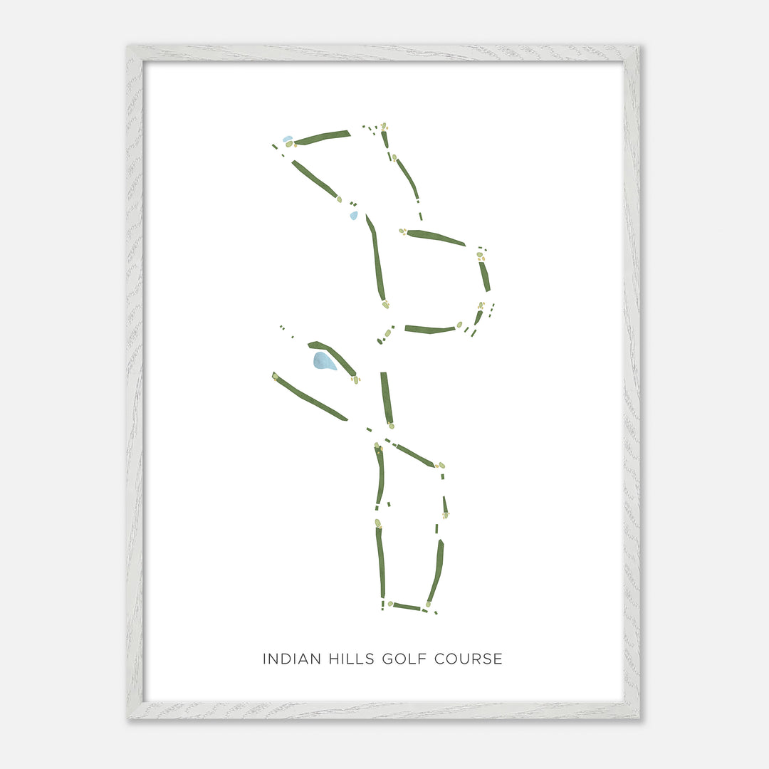 Print of Indian Hills Golf Course Modern Map
