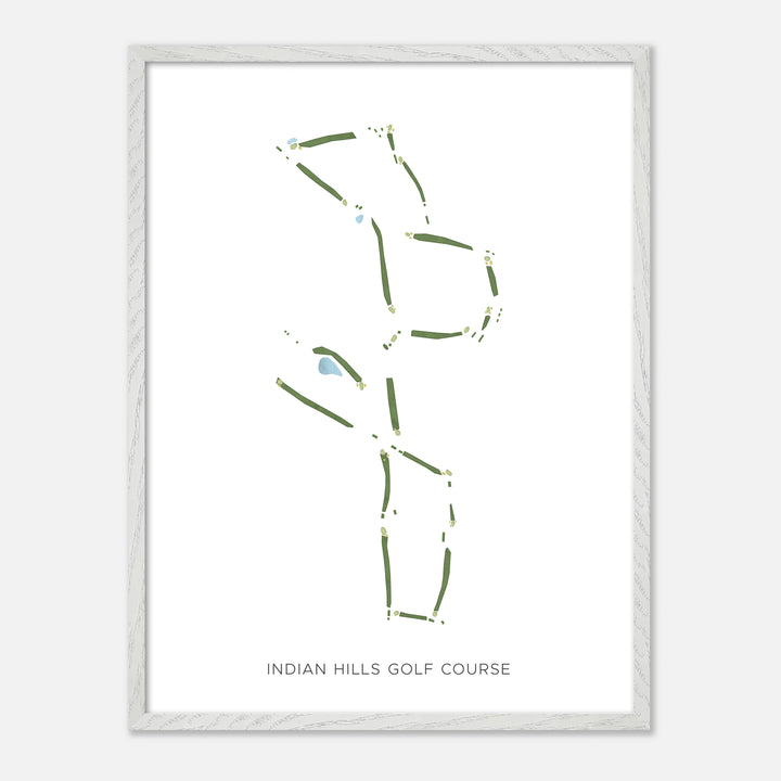 Print of Indian Hills Golf Course Modern Map