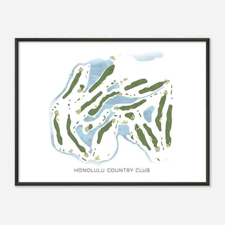 Print of Honolulu Country Club Modern Map