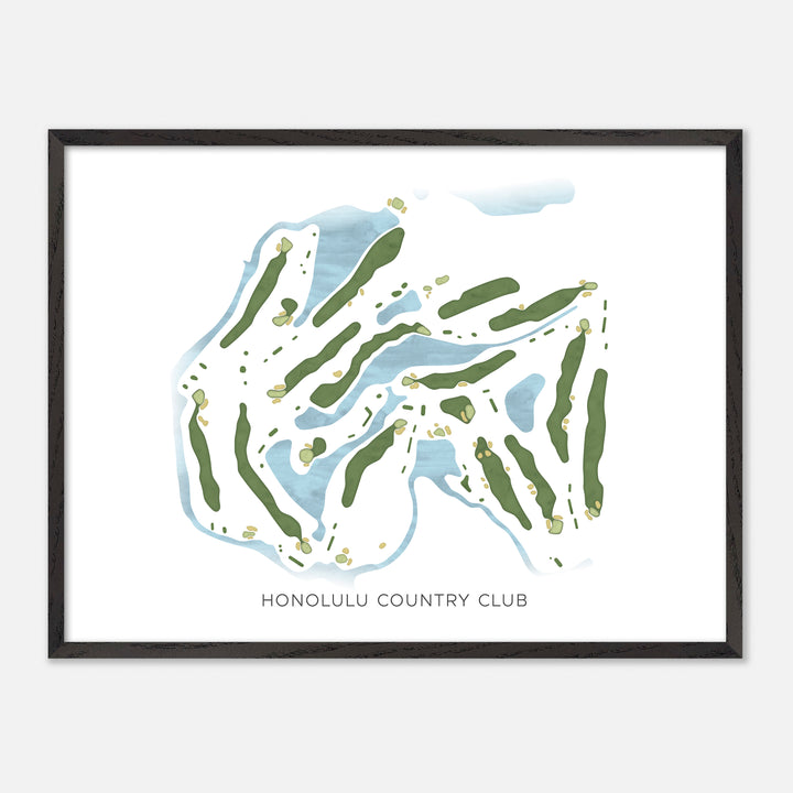 Print of Honolulu Country Club Modern Map