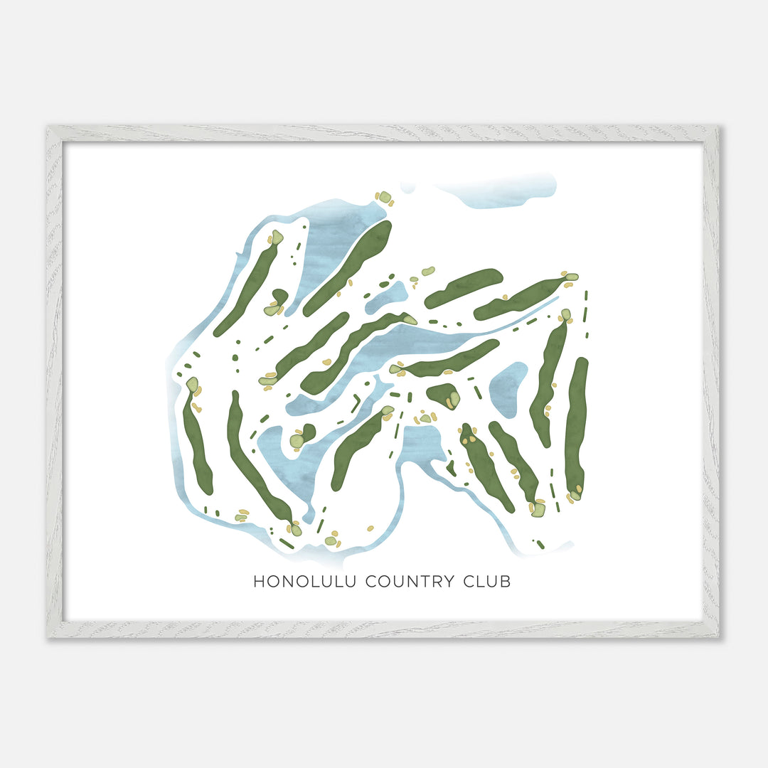 Print of Honolulu Country Club Modern Map