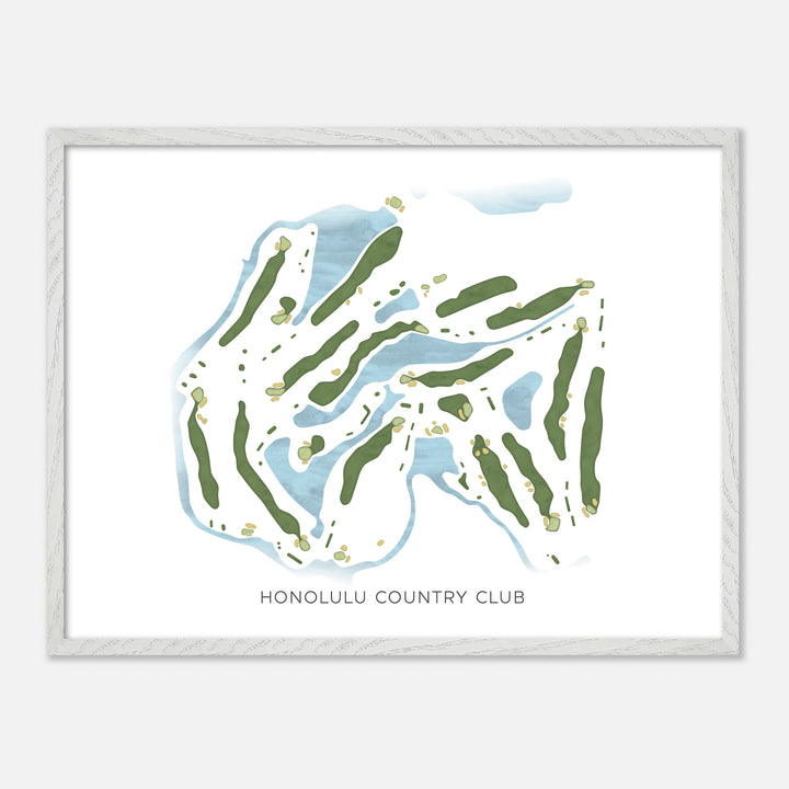 Print of Honolulu Country Club Modern Map