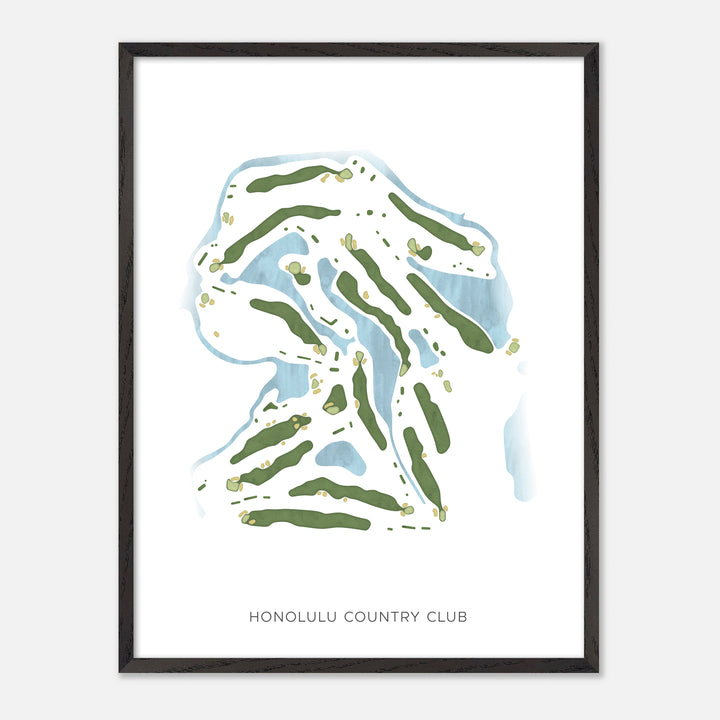 Print of Honolulu Country Club Modern Map