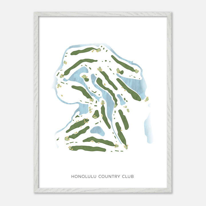 Print of Honolulu Country Club Modern Map