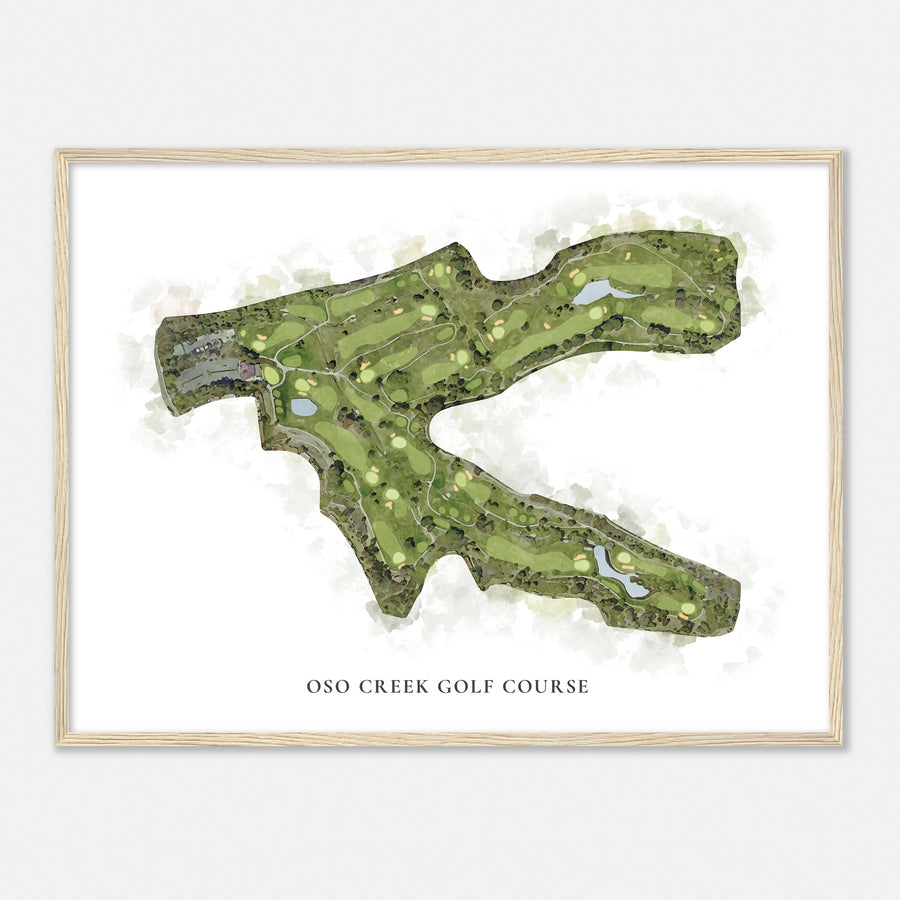 Print of Oso Creek Golf Course Classic Map