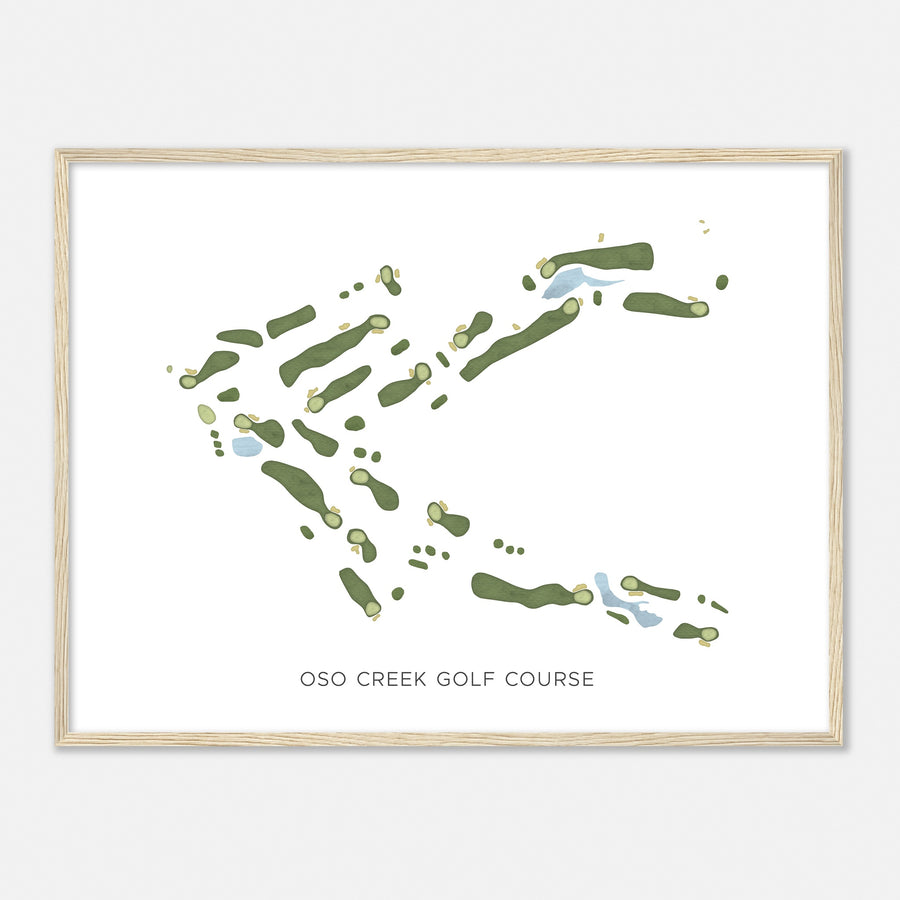Print of Oso Creek Golf Course Modern Map