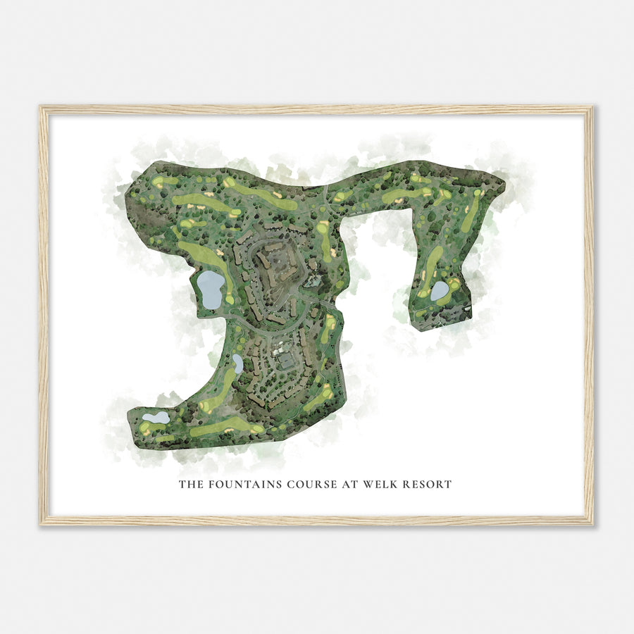 Print of The Fountains Course At Welk Resort Classic Map