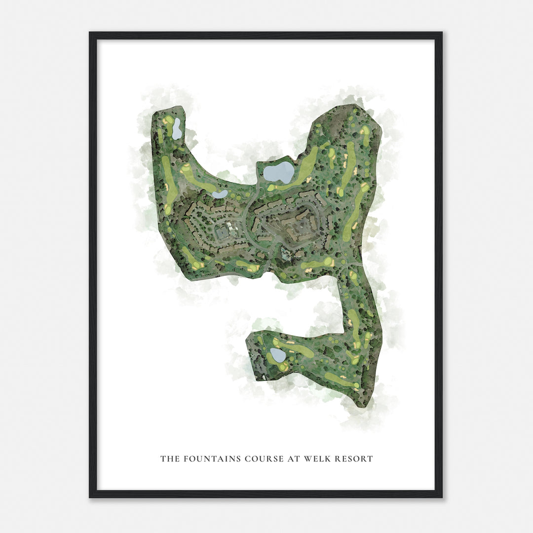 Print of The Fountains Course At Welk Resort Classic Map