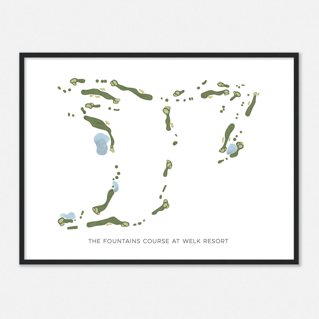 Print of The Fountains Course At Welk Resort Modern Map