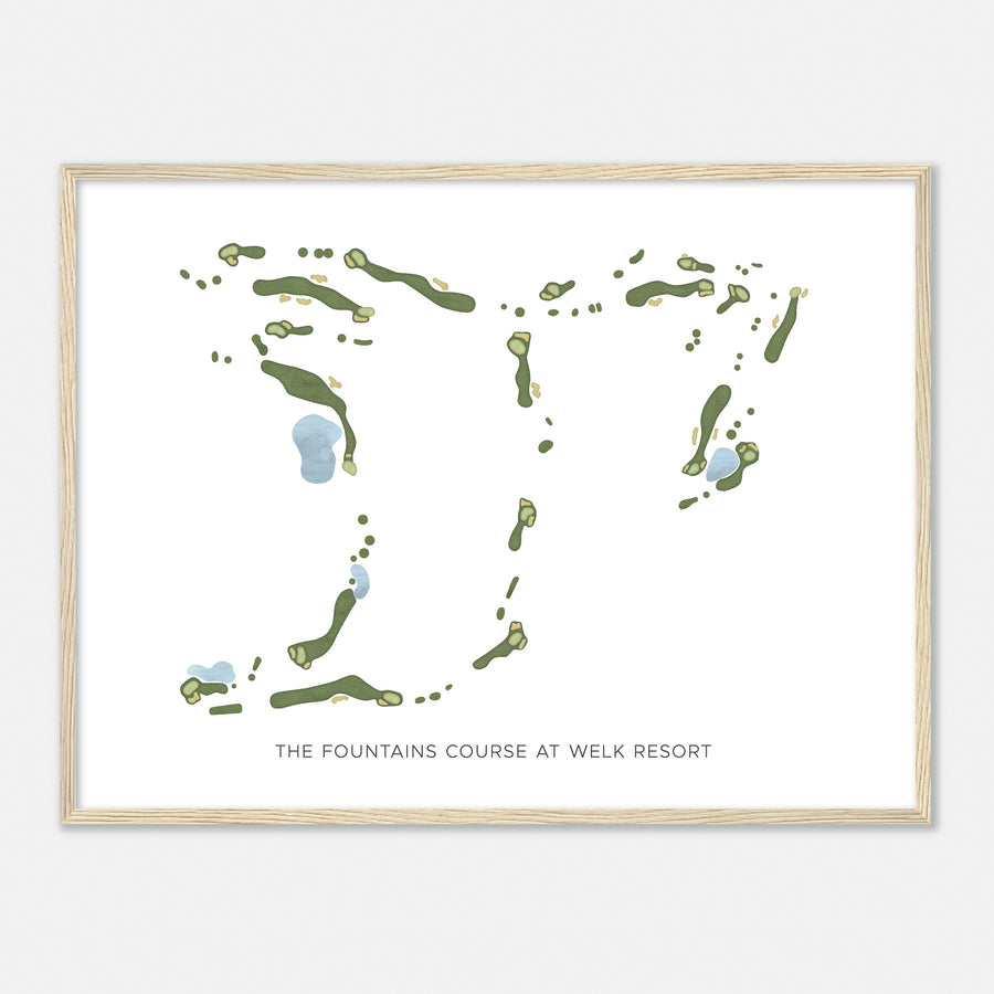 Print of The Fountains Course At Welk Resort Modern Map