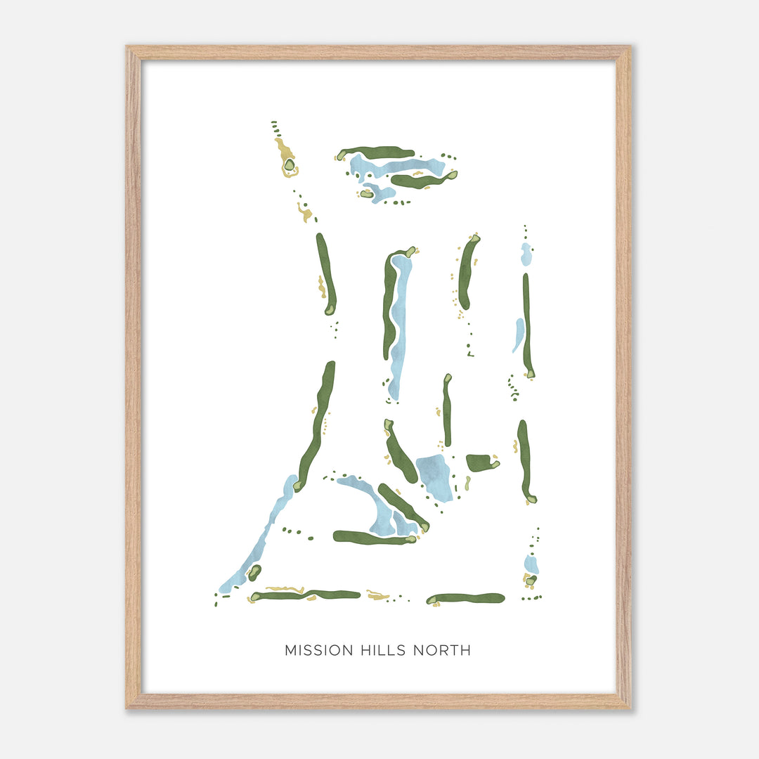 Print of Mission Hills North Modern Map