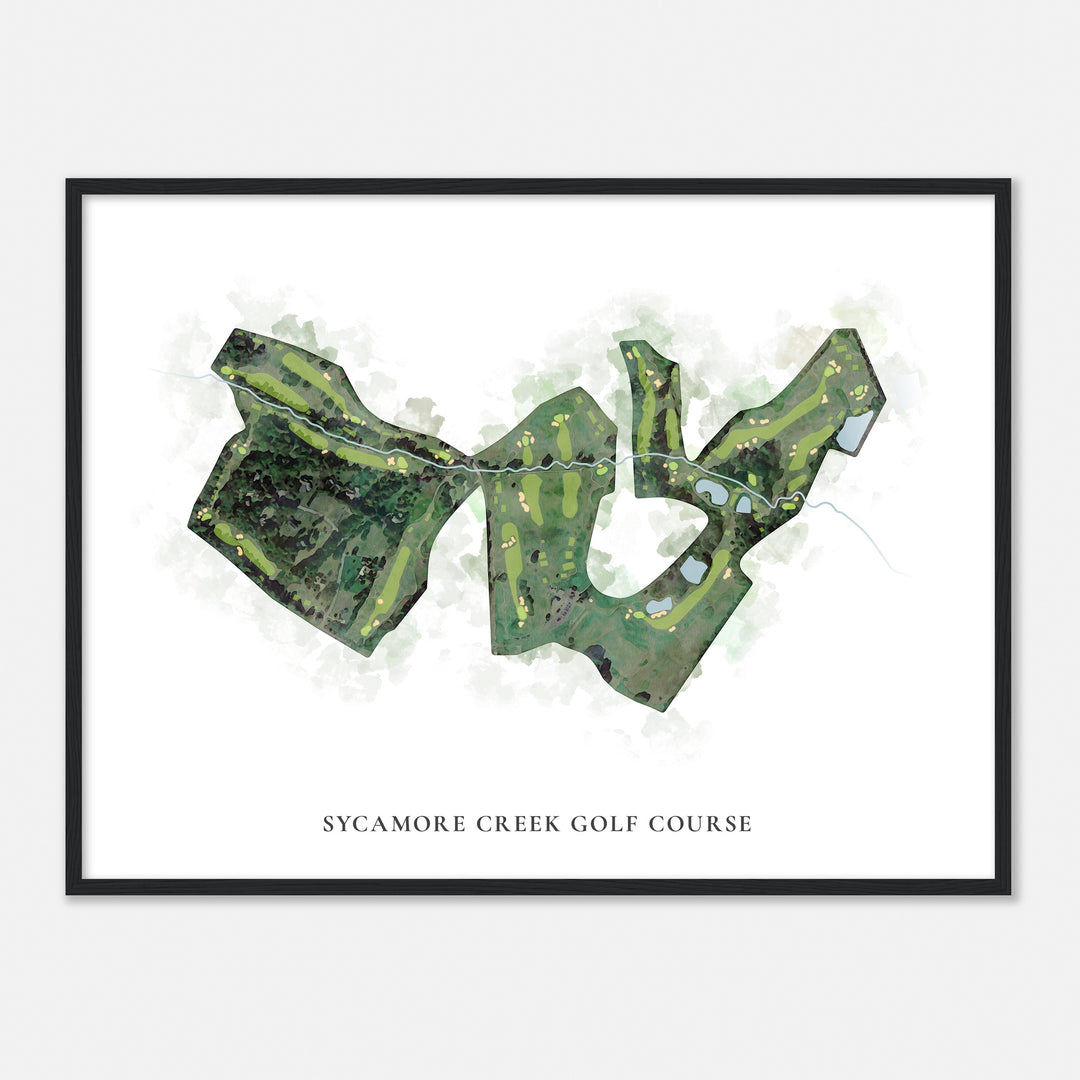 Sycamore Ridge Golf Map Sycamore Creek Golf Course, Virginia - Custom Golf Course Map in ...