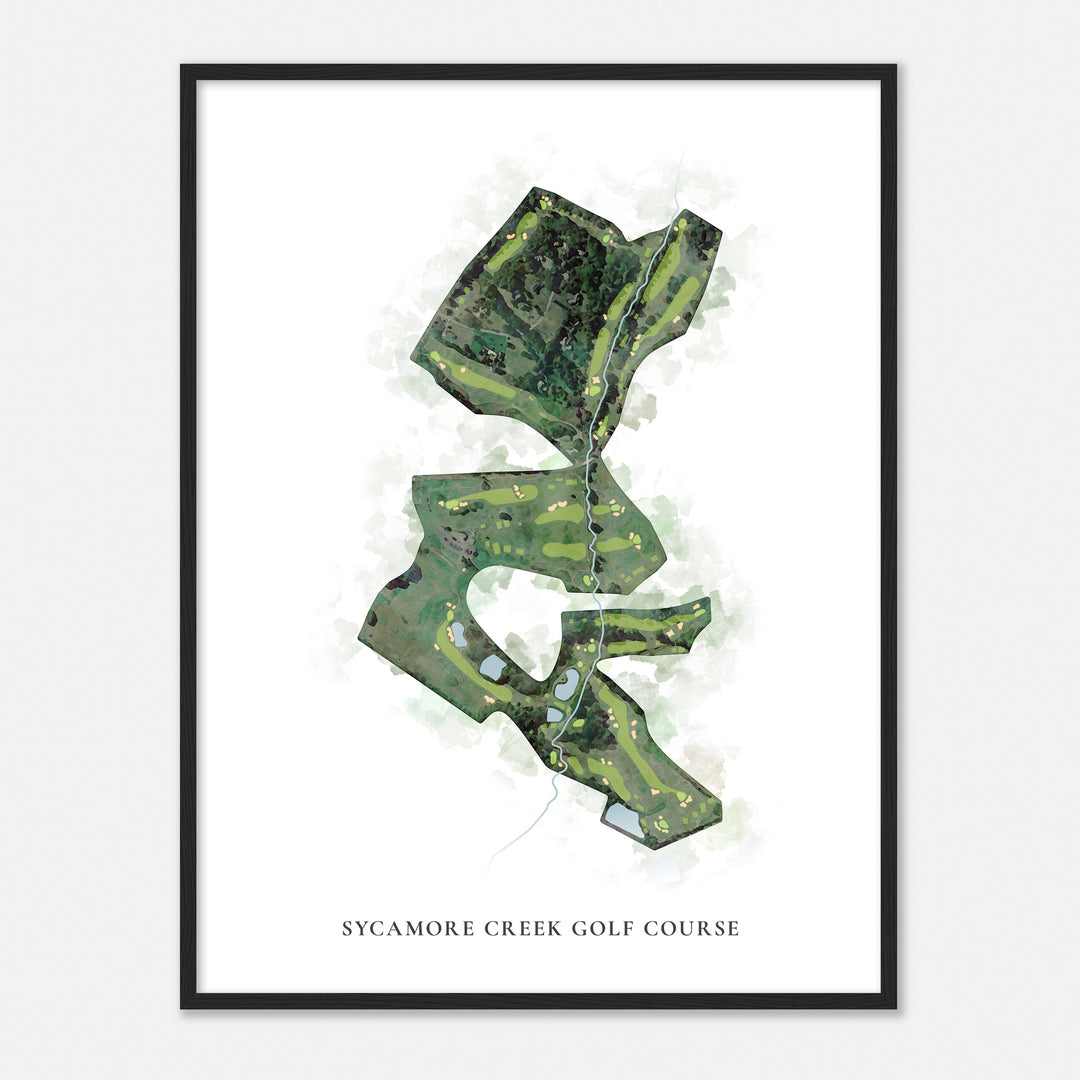 Sycamore Ridge Golf Map Sycamore Creek Golf Course, Virginia - Custom Golf Course Map in ...