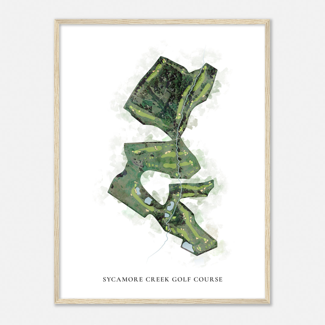 Print of Sycamore Creek Golf Course Classic Map