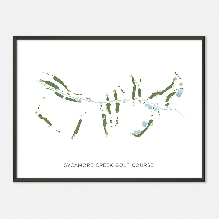 Print of Sycamore Creek Golf Course Modern Map